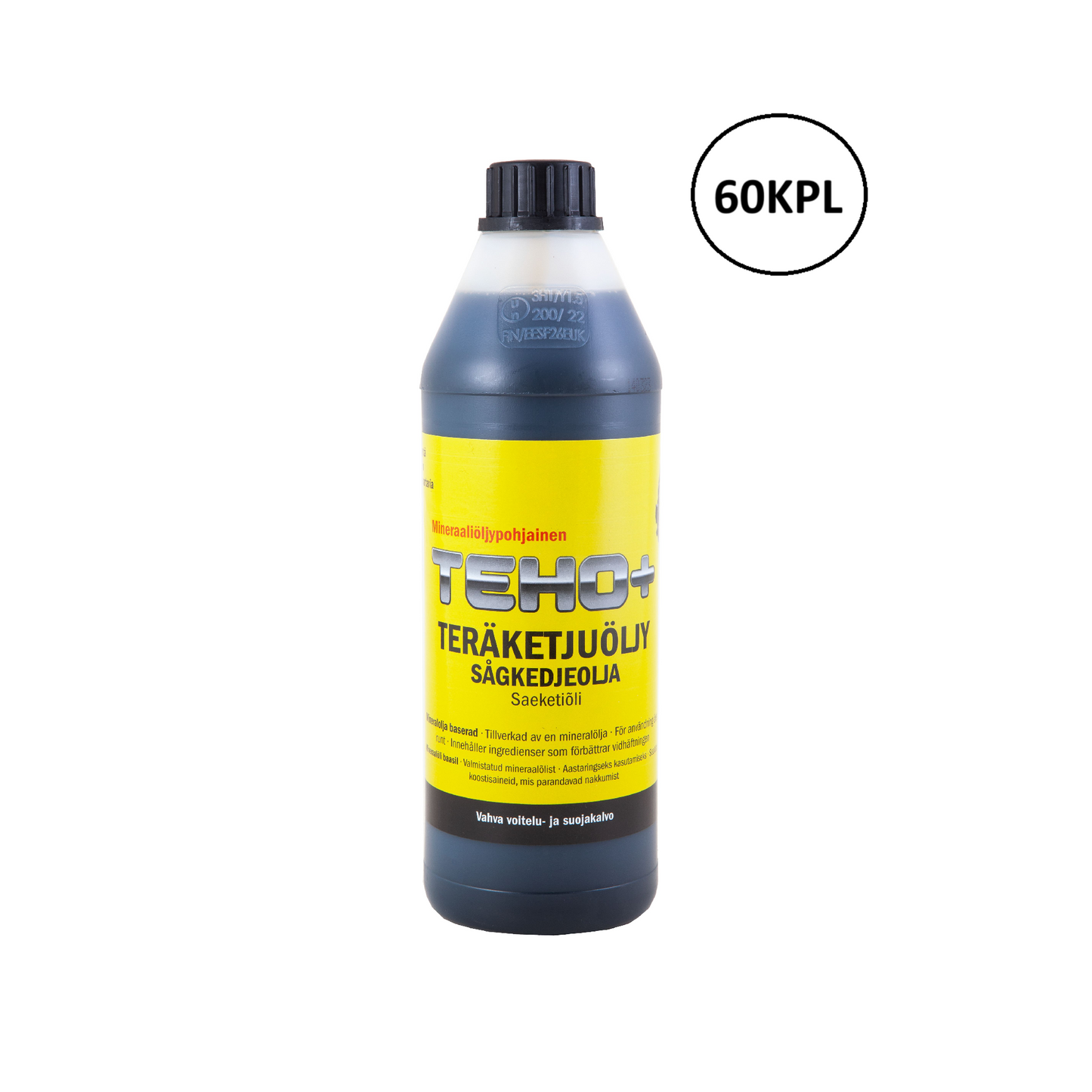 Teho+ Teräketjuöljy - pullo 1l x 60kpl