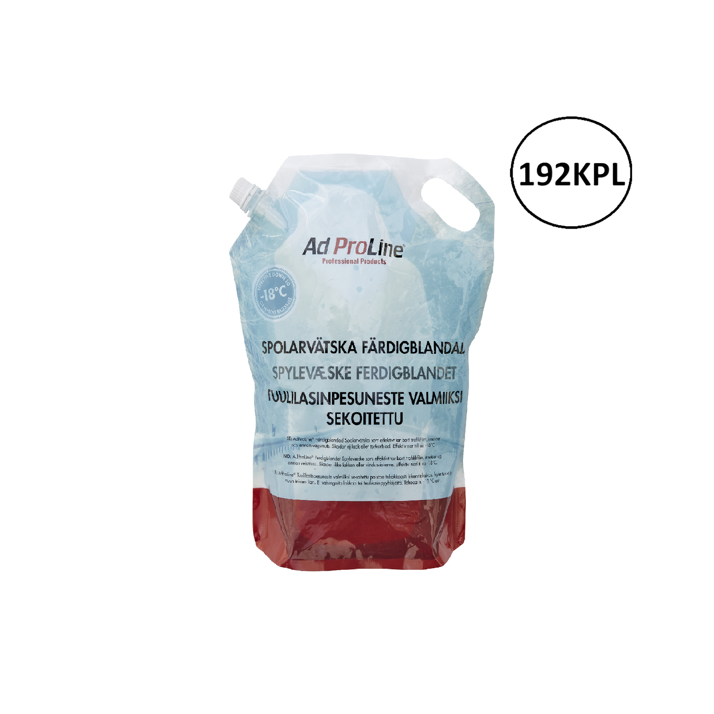 Arom-dekor Tuulilasinpesuneste, valmis -18°C - pussi 3l x 192kpl