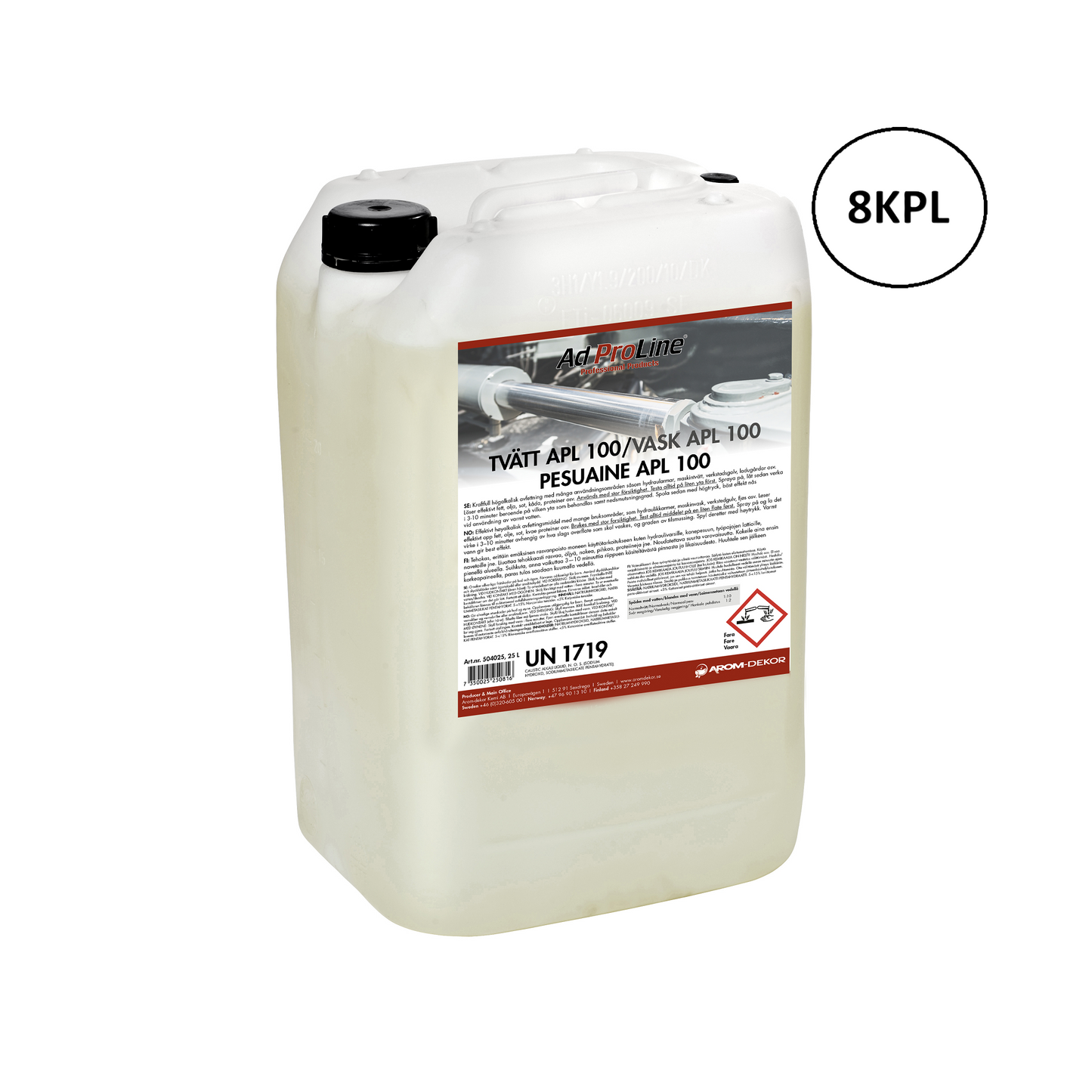 Arom-dekor Pesuaine APL-100 - kanisteri 25l x 8kpl