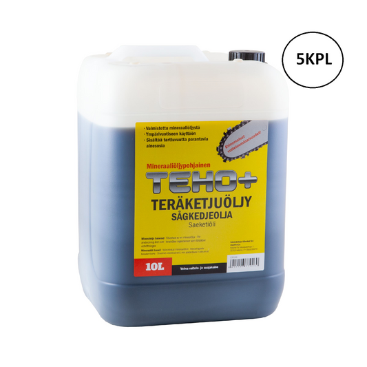 Teho+ Teräketjuöljy - kannu 10l x 5kpl
