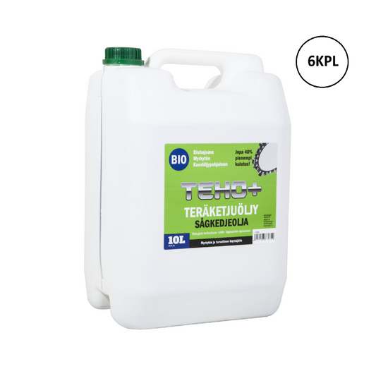Teho+ Bio Teräketjuöljy - kannu 10l x 6kpl
