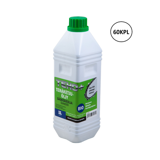 Teho+ Bio Teräketjuöljy - pullo 1l x 60kpl