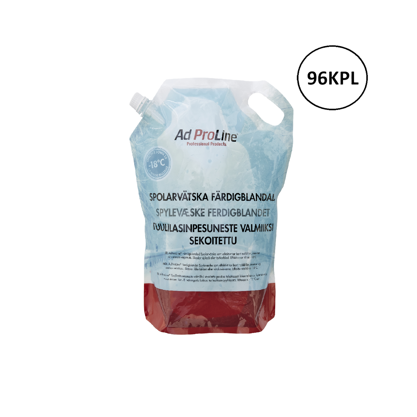 Arom-dekor Tuulilasinpesuneste, valmis -18°C - pussi 3l x 96kpl