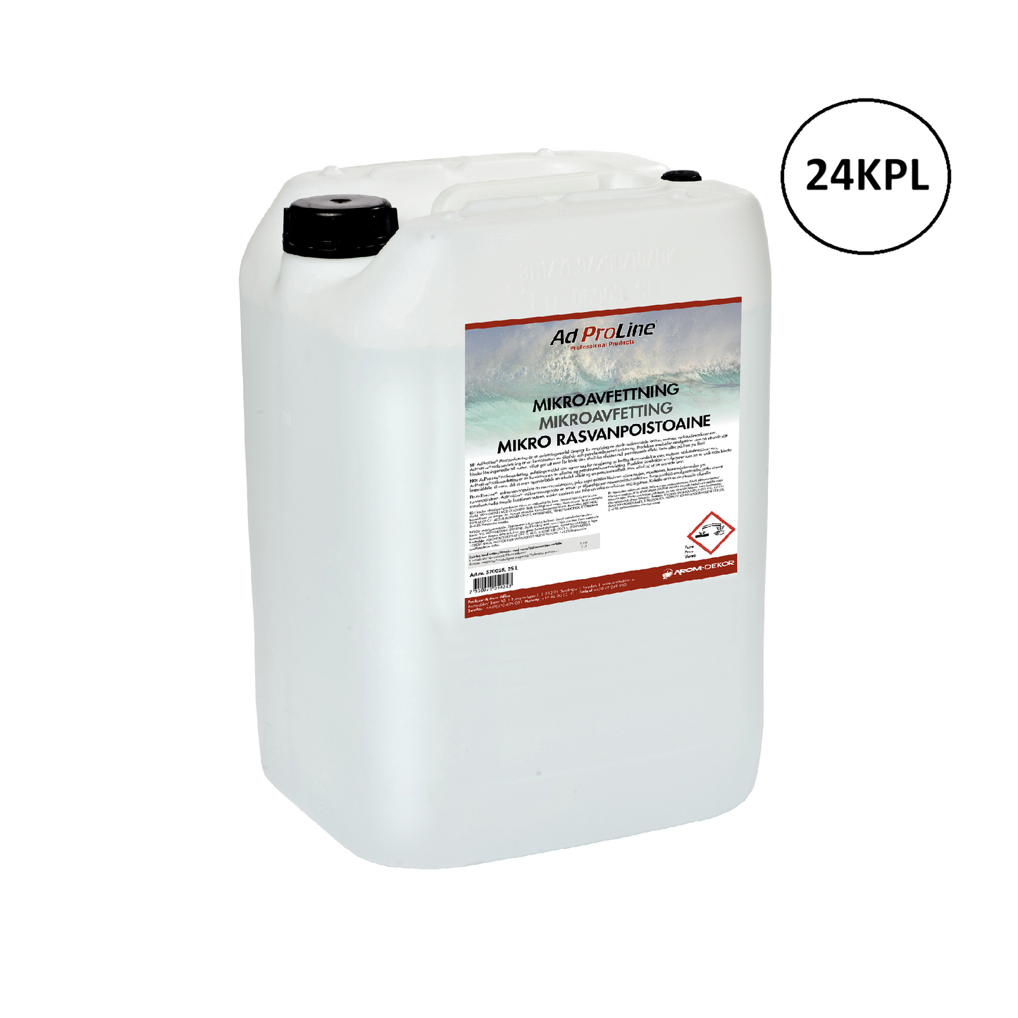 Arom-dekor Mikrorasvanpoistoaine - kanisteri 25l x 24kpl