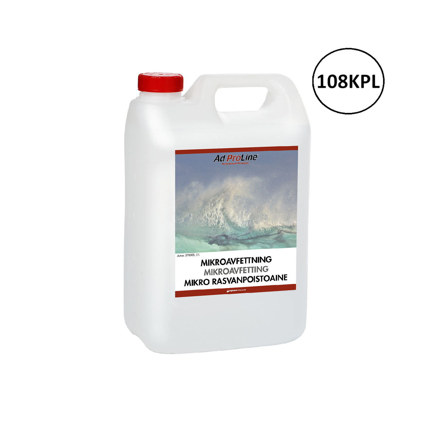 Arom-dekor Mikrorasvanpoistoaine - kanisteri 5l x 108kpl