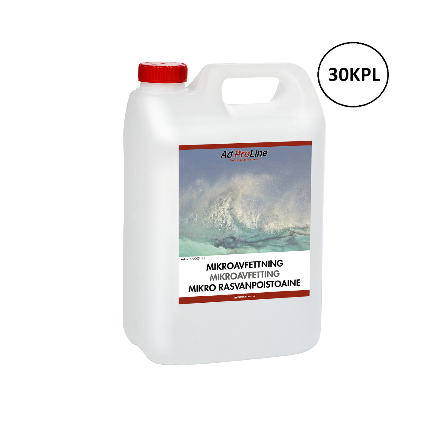 Arom-dekor Mikrorasvanpoistoaine - kanisteri 5l x 30kpl